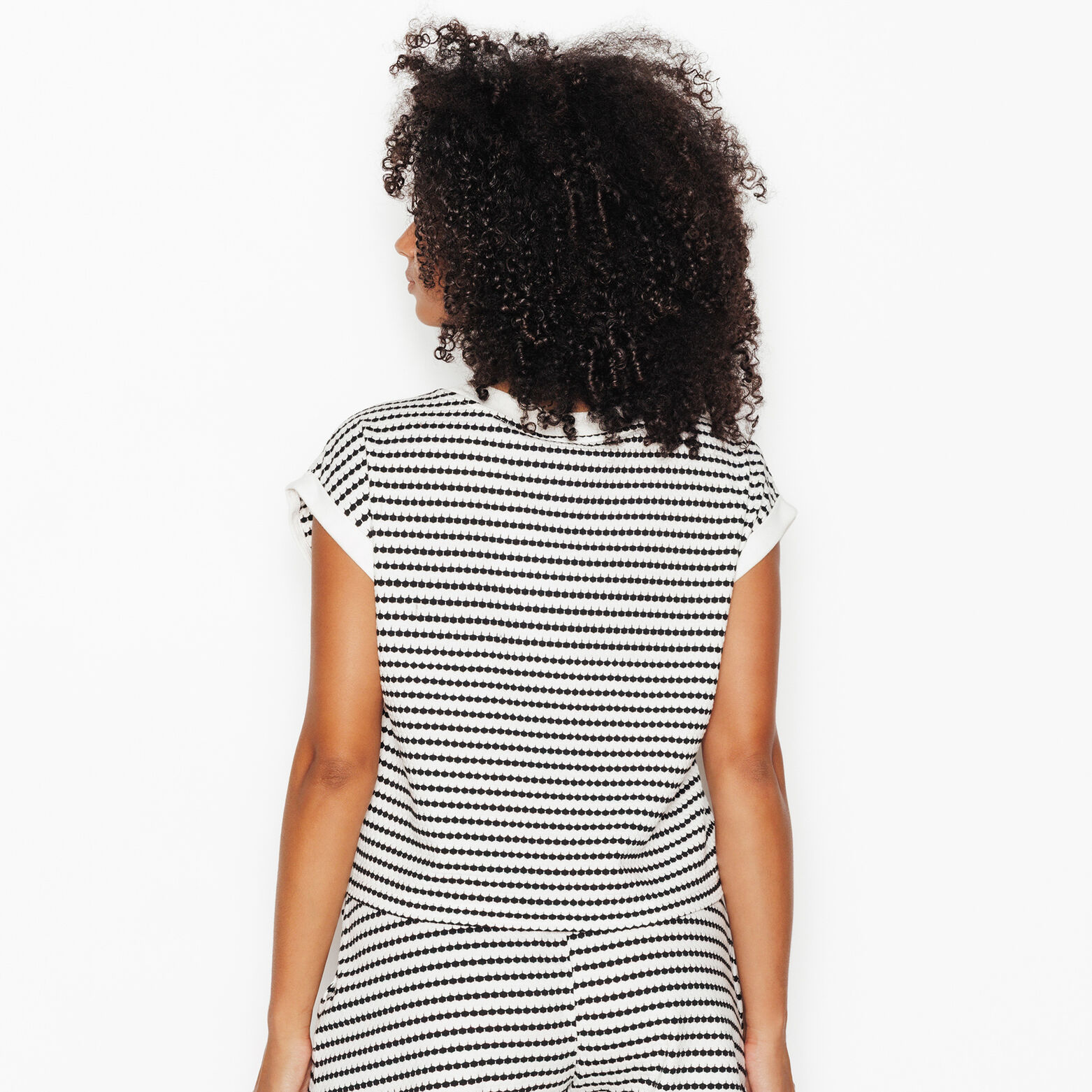 PAVANE TSHIRT MANCHES COURTES MULTICO BLANC