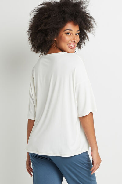 TEE SHIRT MANCHES COURTES MODAL IVOIRE
