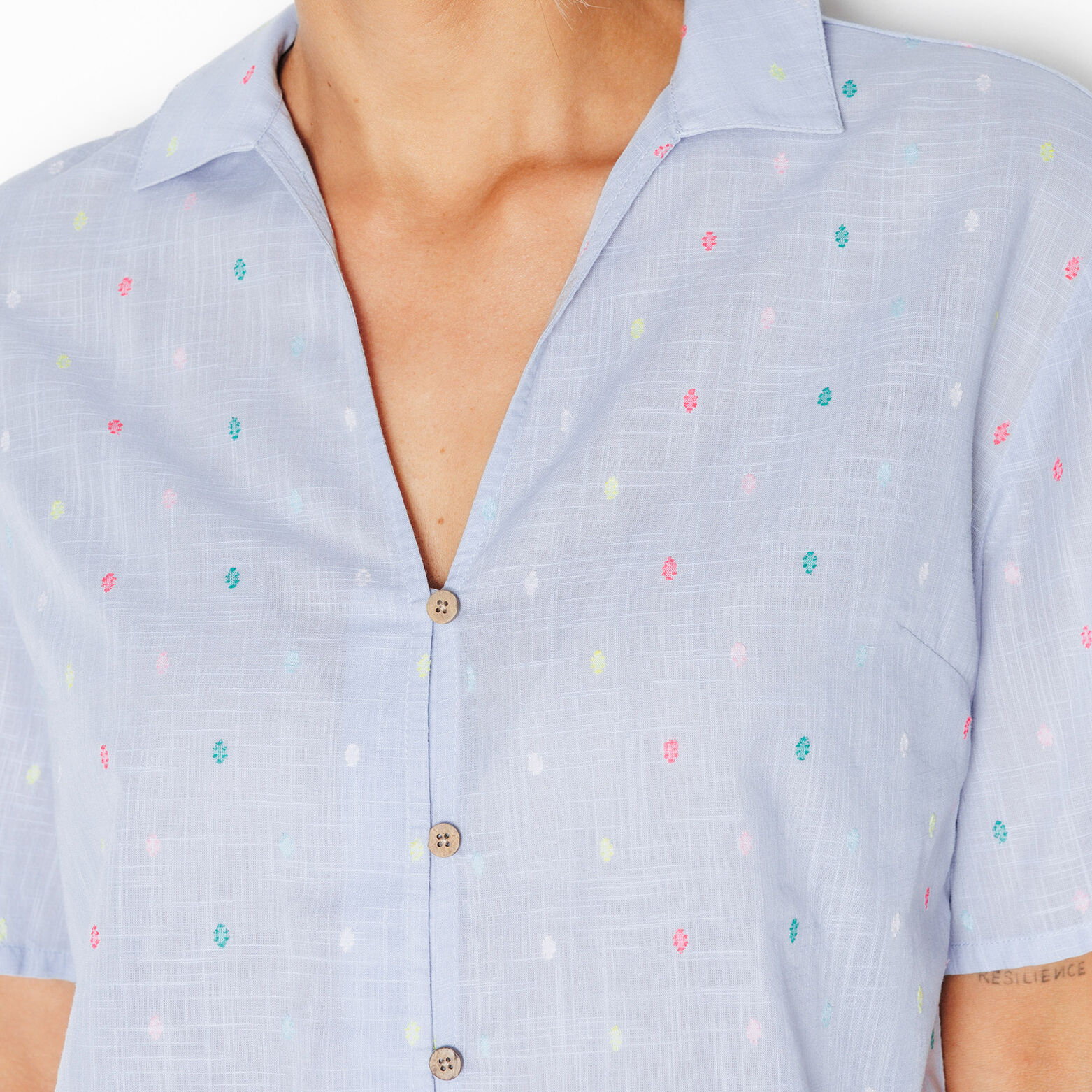 INDIGO CHEMISE MANCHES COURTES MULTICO BLEU