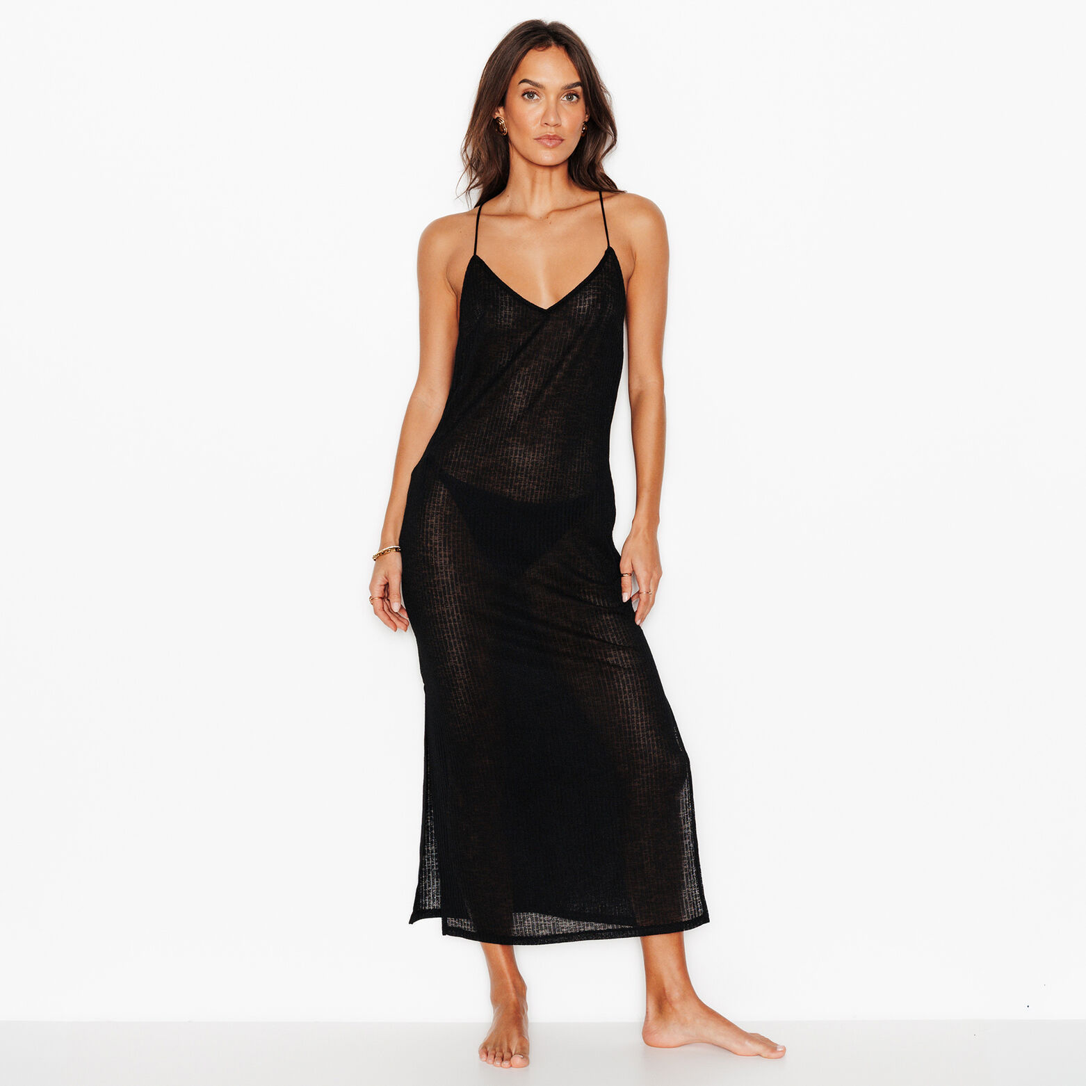 PHOEBE ROBE DE PLAGE NOIR
