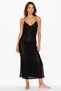 PHOEBE ROBE DE PLAGE NOIR