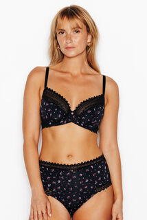 DOUCE SOUTIEN-GORGE EMBOITANT MICROFIBRE MULTICO NOIR