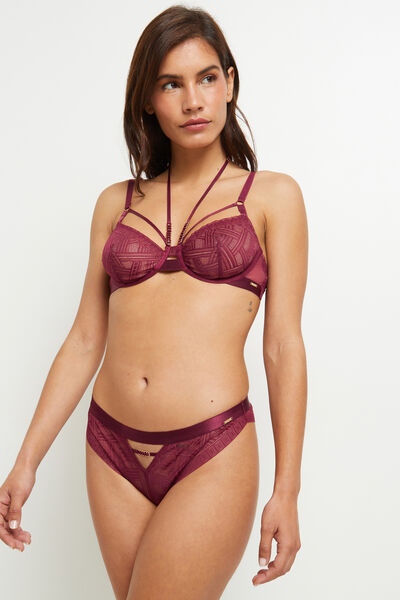 DOLLY SOUTIEN-GORGE EMBOITANT DENTELLE BORDEAUX