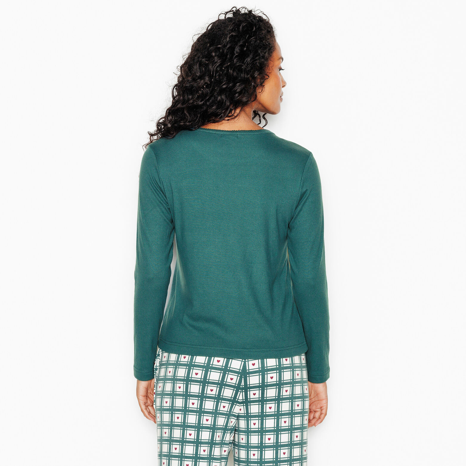 JOLISA TEE-SHIRT MANCHES LONGUES VERT FONCE