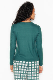JOLISA TEE-SHIRT MANCHES LONGUES VERT FONCE