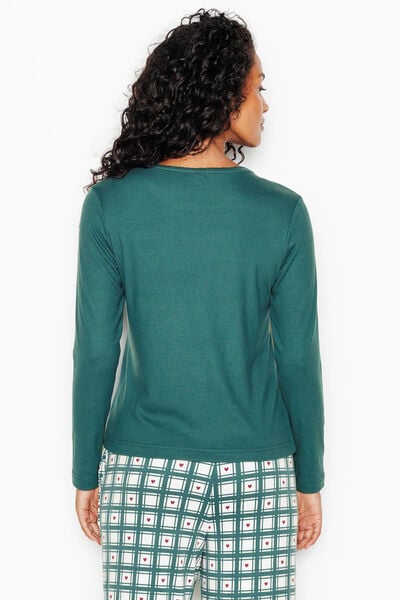 JOLISA TEE-SHIRT MANCHES LONGUES VERT FONCE