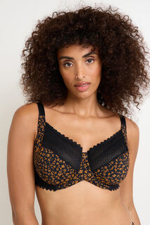 DOUCE SOUTIEN-GORGE EMBOITANT GRANDE TAILLE MICROF MULTICO NOIR