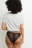 BEE CULOTTE MICROFIBRE DENTELLE NOIR