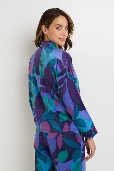 CHEMISE MANCHES LONGUES SATIN MULTICO VIOLET