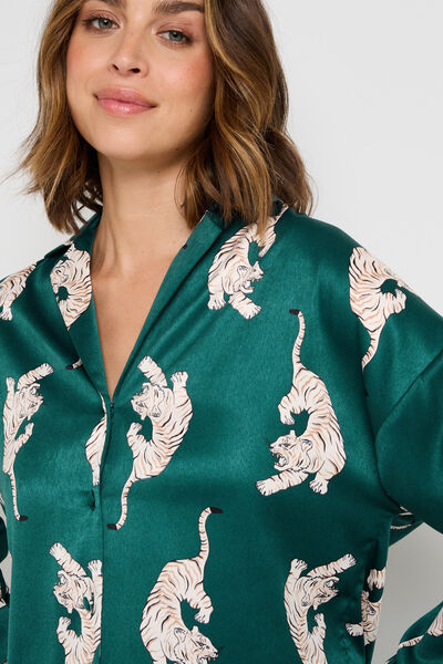 GRAMMY CHEMISE MANCHES LONGUES MULTICO VERT