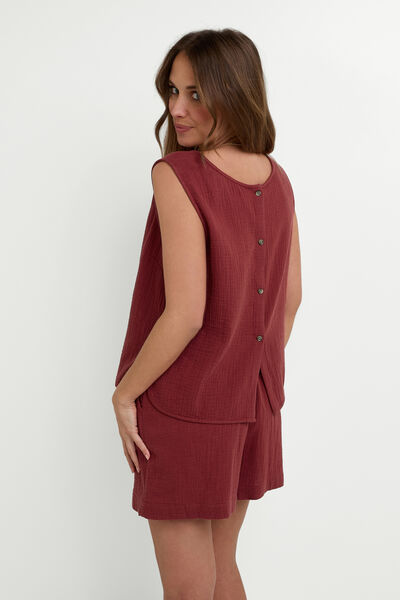 Top gaze de coton BORDEAUX