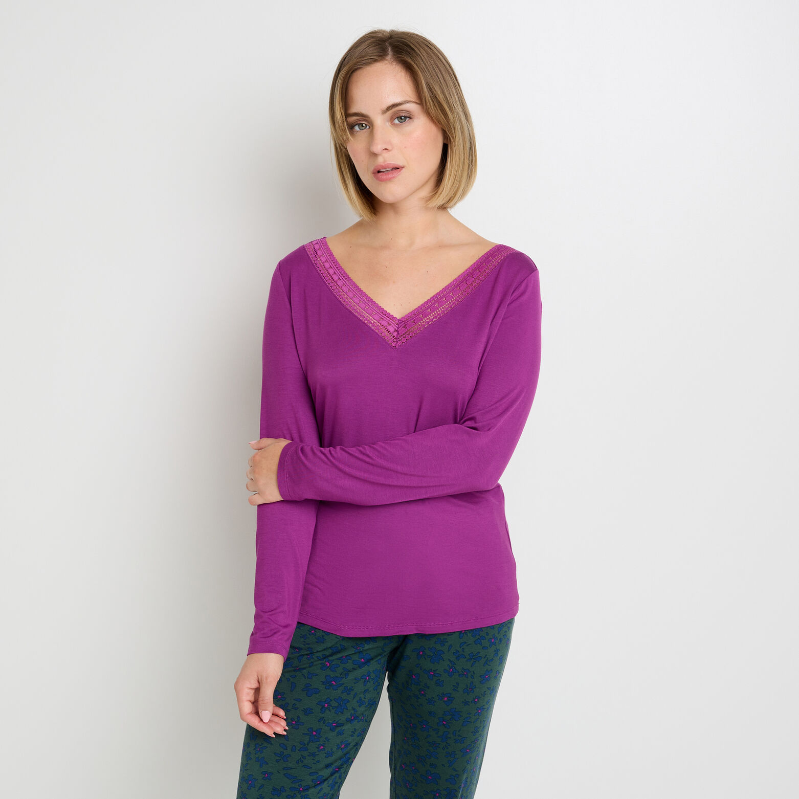 CAMILLE Tee-shirt manches longues VIOLET