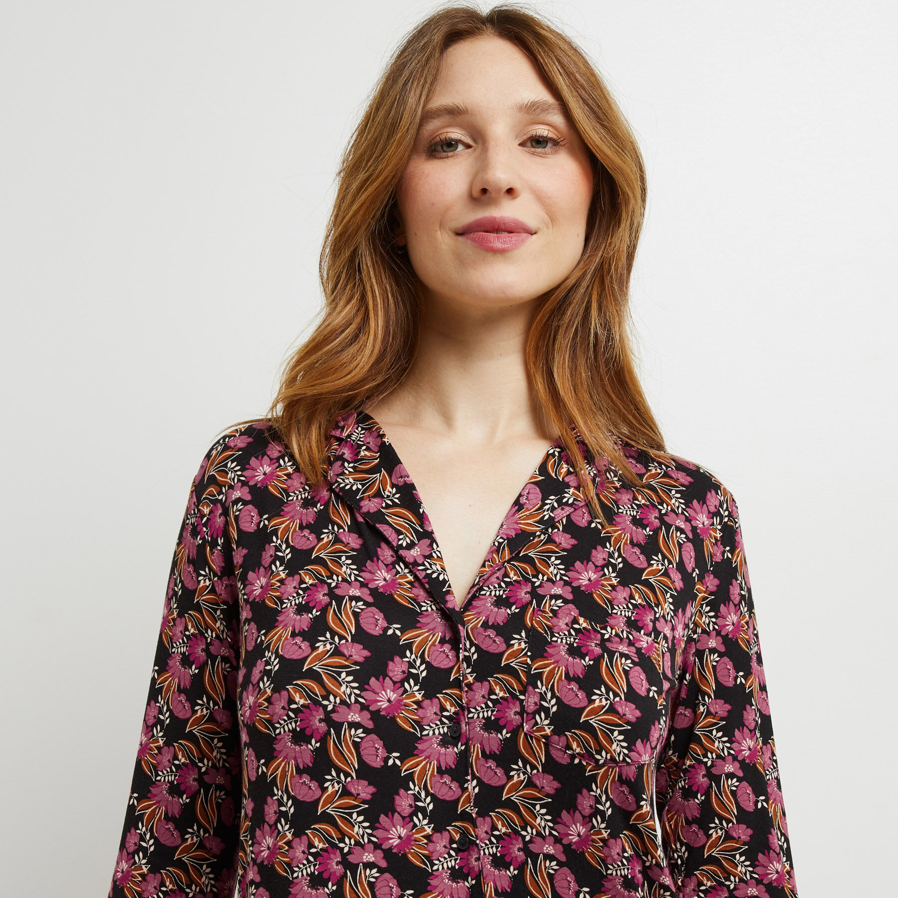 LIQUETTE MANCHES LONGUES VISCOSE MULTICO NOIR