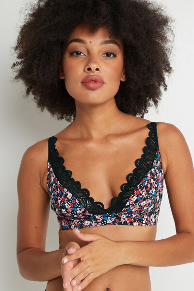SYARA SOUTIEN-GORGE SANS ARMATURES NOIR/ROSE