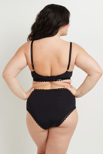 DOUCE CULOTTE TAILLE HAUTE MICROFIBRE NOIR