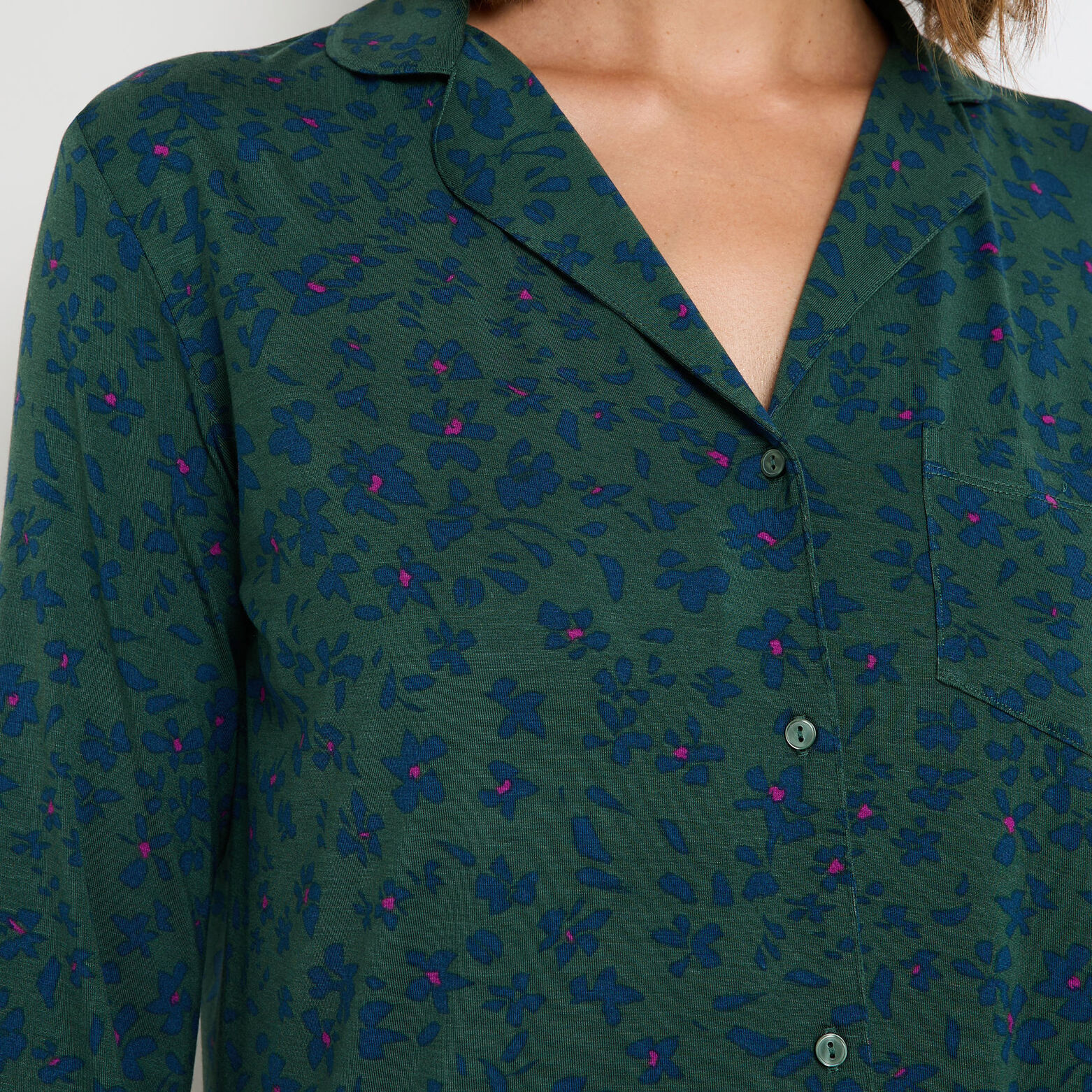 CAMILLE Chemise manches longues MULTICO VERT