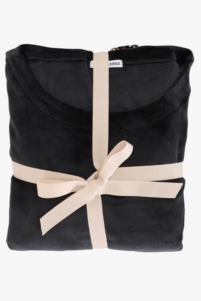PYJAMA 2 PIECES VELOURS MULTICO NOIR