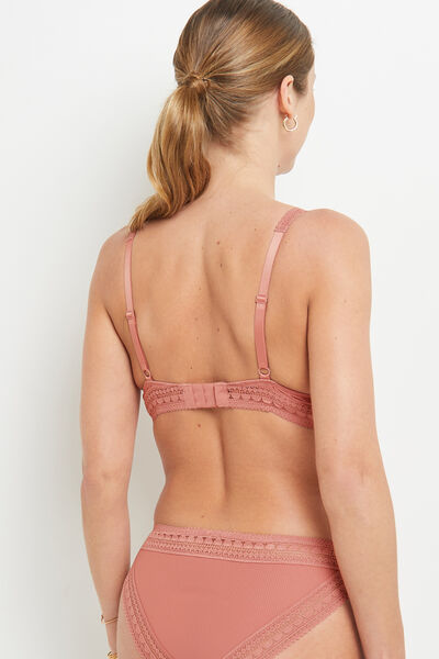 SOUTIEN-GORGE AMPLIFORME FOULARD ROSE