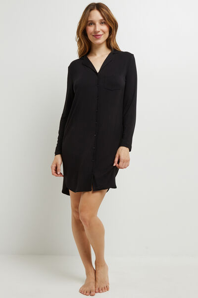 CAMILLE LIQUETTE MANCHES LONGUES VISCOSE NOIR