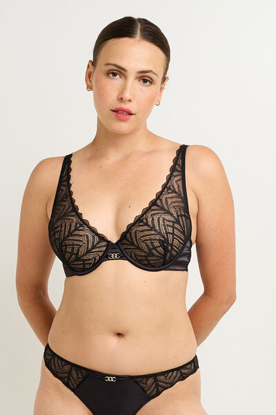 SOUTIEN-GORGE  AMPLIFORME DENTELLE NOIR