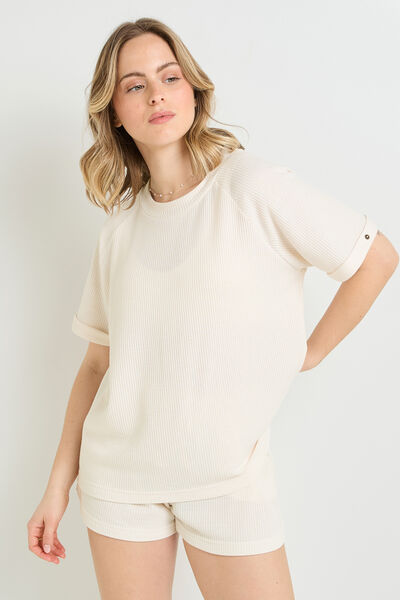 Tee-shirt manches courtes BEIGE