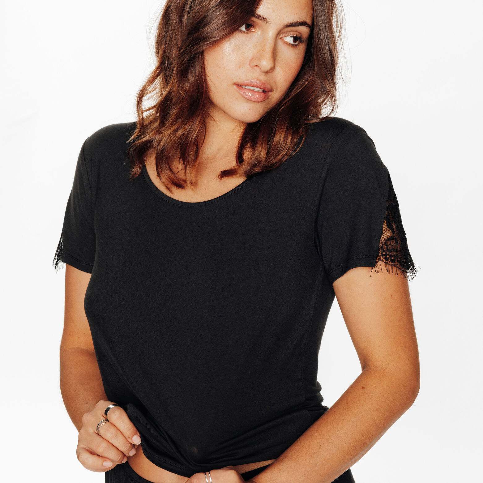 INSTANT TEE-SHIRT MANCHES COURTES NOIR