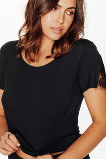 INSTANT TEE-SHIRT MANCHES COURTES NOIR