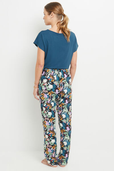 BECKIE PANTALON MULTICO BLEU