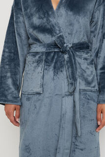 FEMMA PEIGNOIR LONG  BLEU