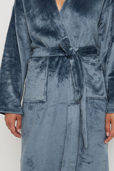 PEIGNOIR LONG BLEU