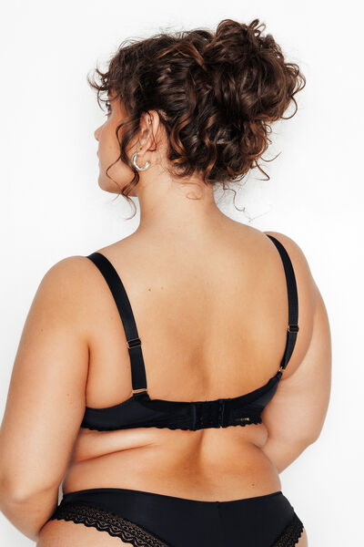 DOUCE SOUTIEN-GORGE EMBOITANT GRANDE TAILLE MICROF NOIR