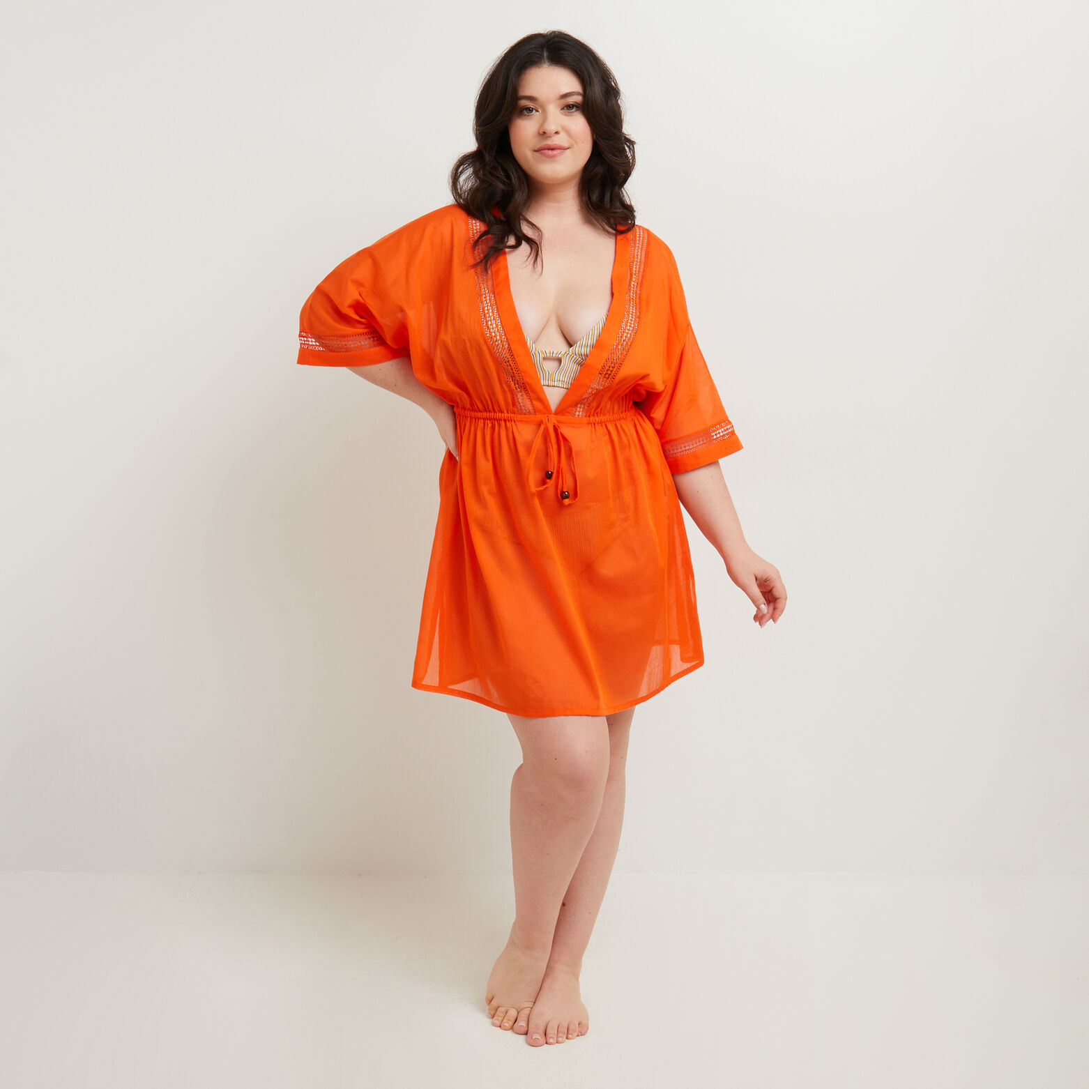 MAUD TUNIQUE VOILE COTON CORAIL