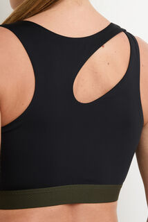 FLOW BRASSIERE SPORT ASYMETRIQUE  NOIR