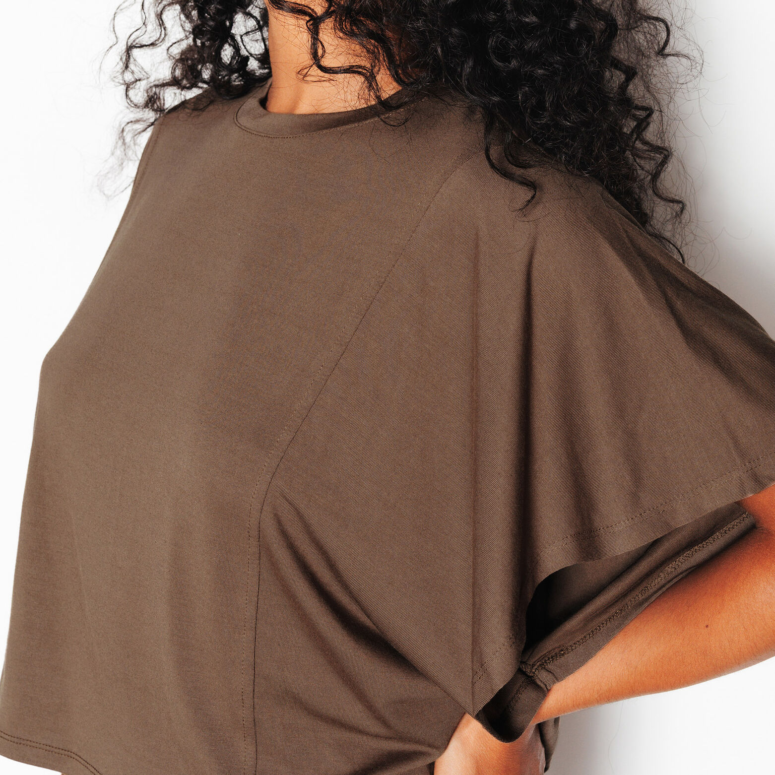 JANIRA T-SHIRT MANCHES COURTES MARRON