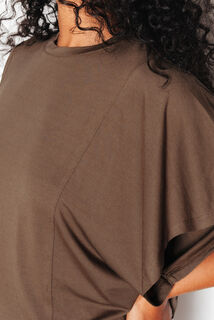 JANIRA T-SHIRT MANCHES COURTES MARRON