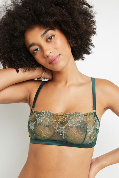 BETSY SOUTIEN-GORGE BRASSIERE TULLE VERT FONCE