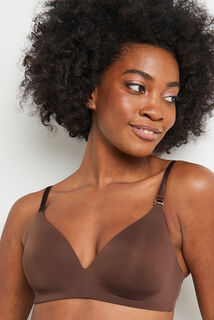 PERFECT SOUTIEN-GORGE SANS ARMATURES AMPLI MICROFI MARRON