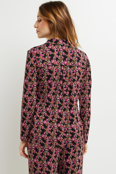 CAMILLE VESTE VISCOSE MULTICO NOIR