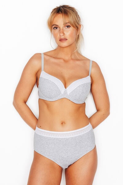 INFINITY SOUTIEN-GORGE AMPLIFORME COTON GRIS