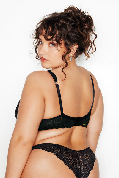 DENTELLE SOUTIEN-GORGE AMPLI FOULARD DENTELLE NOIR