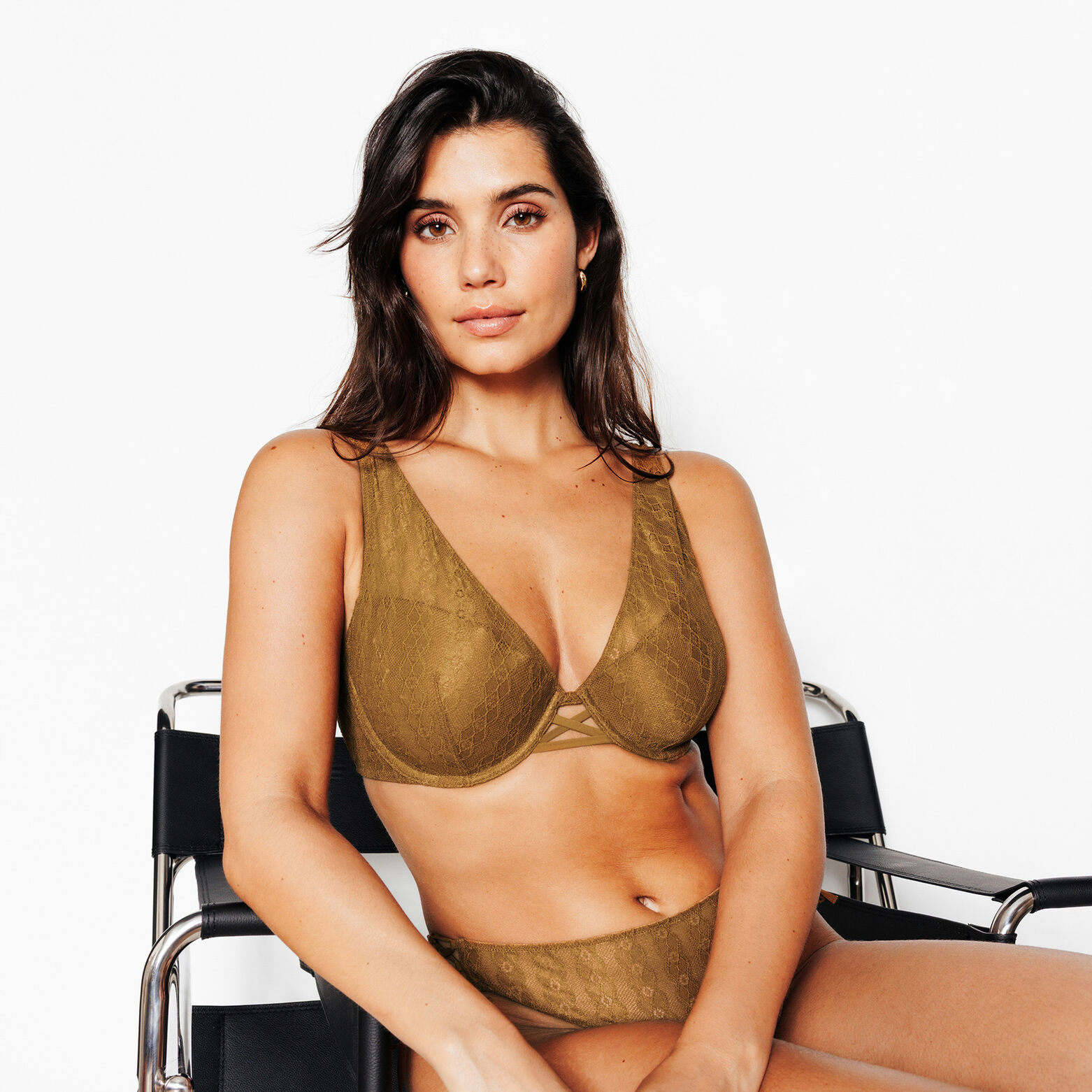 JO SOUTIEN-GORGE AMPLIFORME FOULARD OCRE