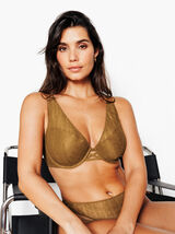 JO SOUTIEN-GORGE AMPLIFORME FOULARD OCRE