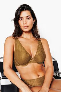 JO SOUTIEN-GORGE AMPLIFORME FOULARD OCRE
