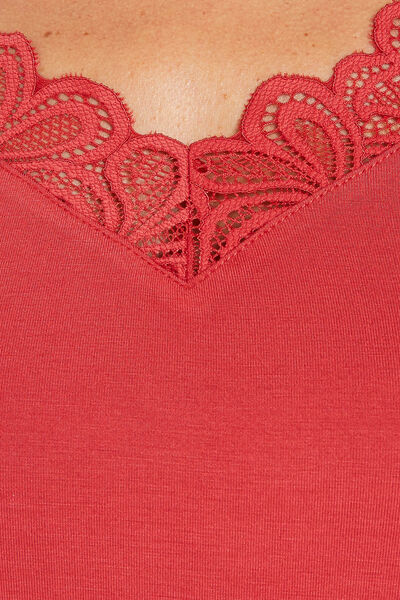 SYARA TEE SHIRT MANCHES LONGUES ROSE