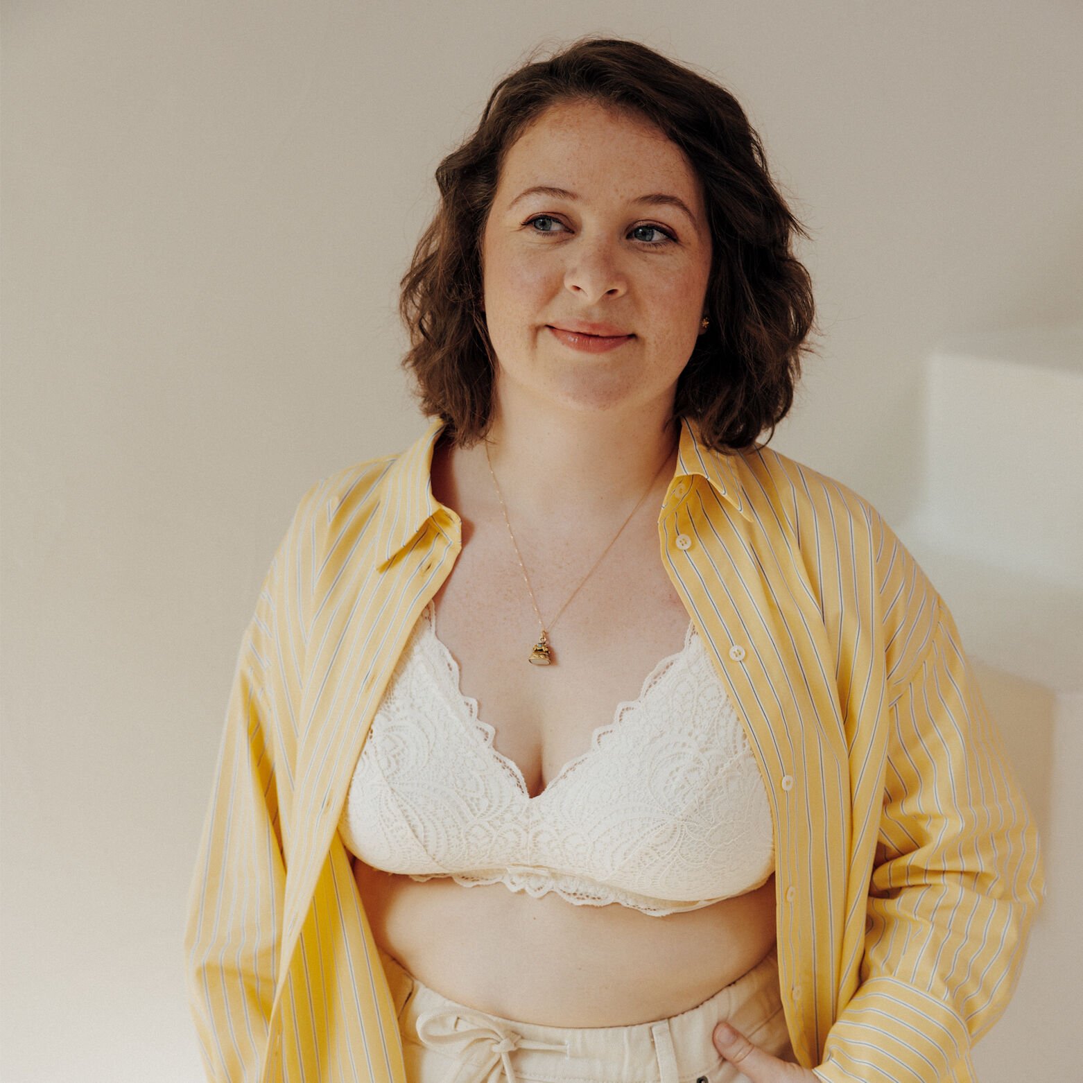DENTELLE Soutien-gorge Post opératoire Triangle ECRU