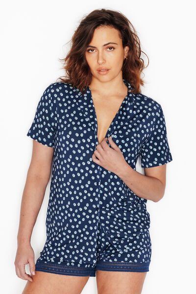chemise manches courtes MULTICO BLEU