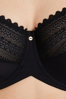 DOUCE SOUTIEN-GORGE EMBOITANT GRANDE TAILLE MICROF NOIR
