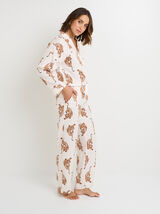 GRAMMY PANTALON DE PYJAMA MULTICO BLANC