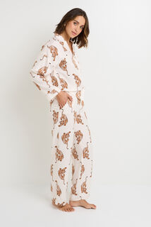 GRAMMY PANTALON DE PYJAMA MULTICO BLANC