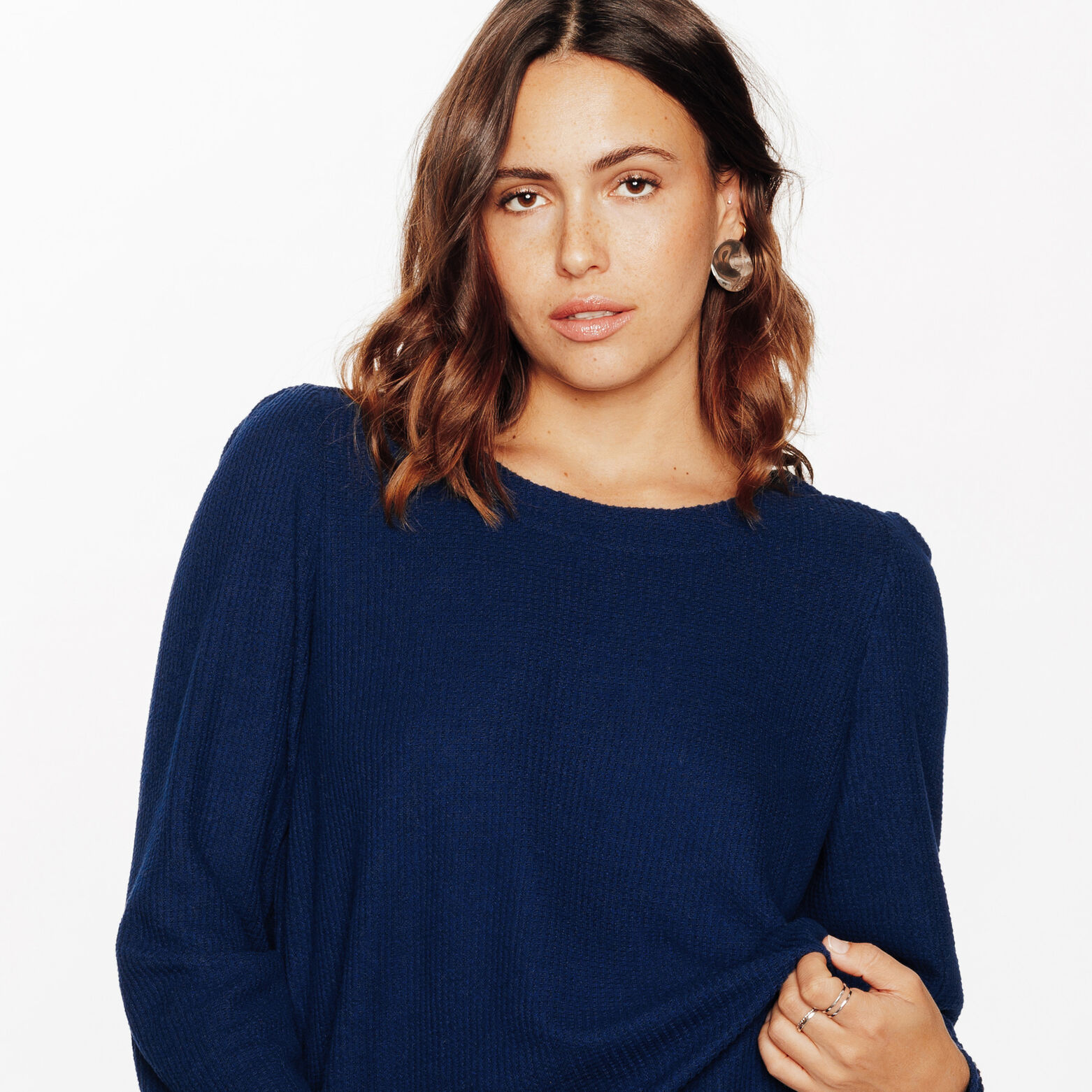 GAUFRETTE TEE-SHIRT MANCHES LONGUES BLEU